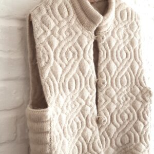 Fion Handmade Welsh-Inspired Sustainable Quilted Gilet | Artisanal Knitwear